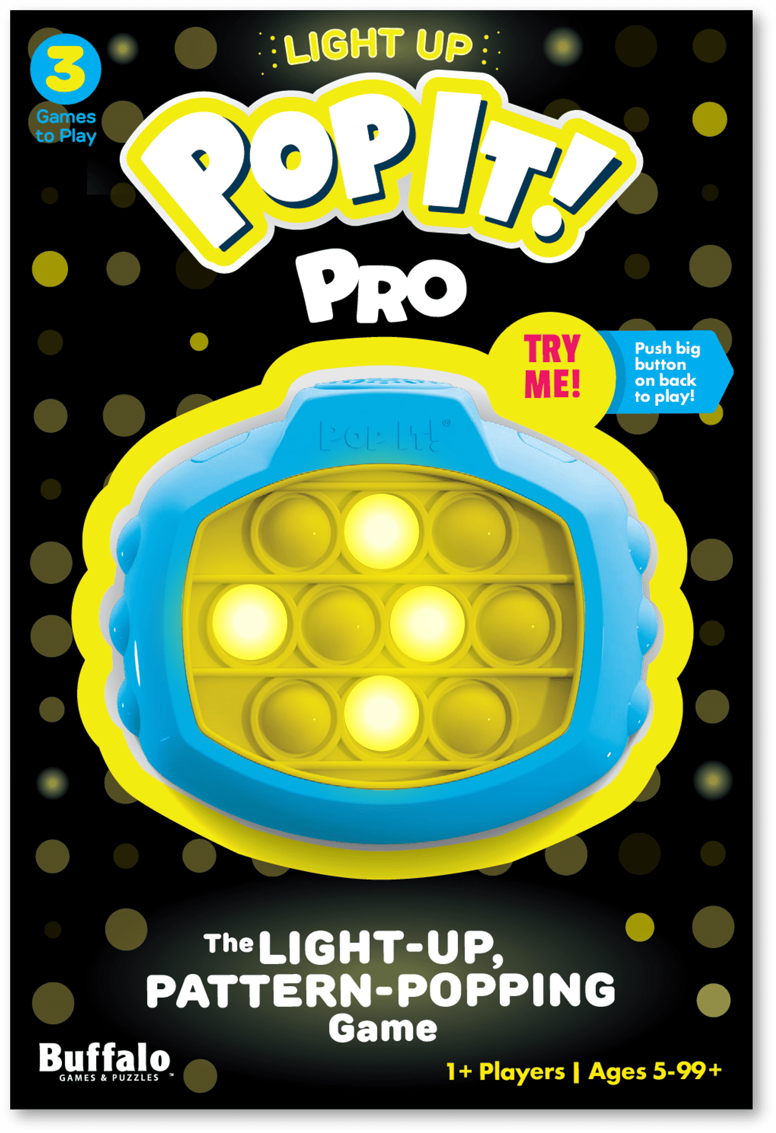 Pop It Game - Pop It Pro Light Up Game Quick Push Fidget Game Blue