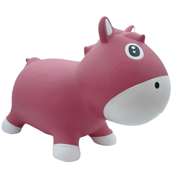 Pop It Up: Kidzzfarm Pink Inflatable Bouncing Horse Hopper