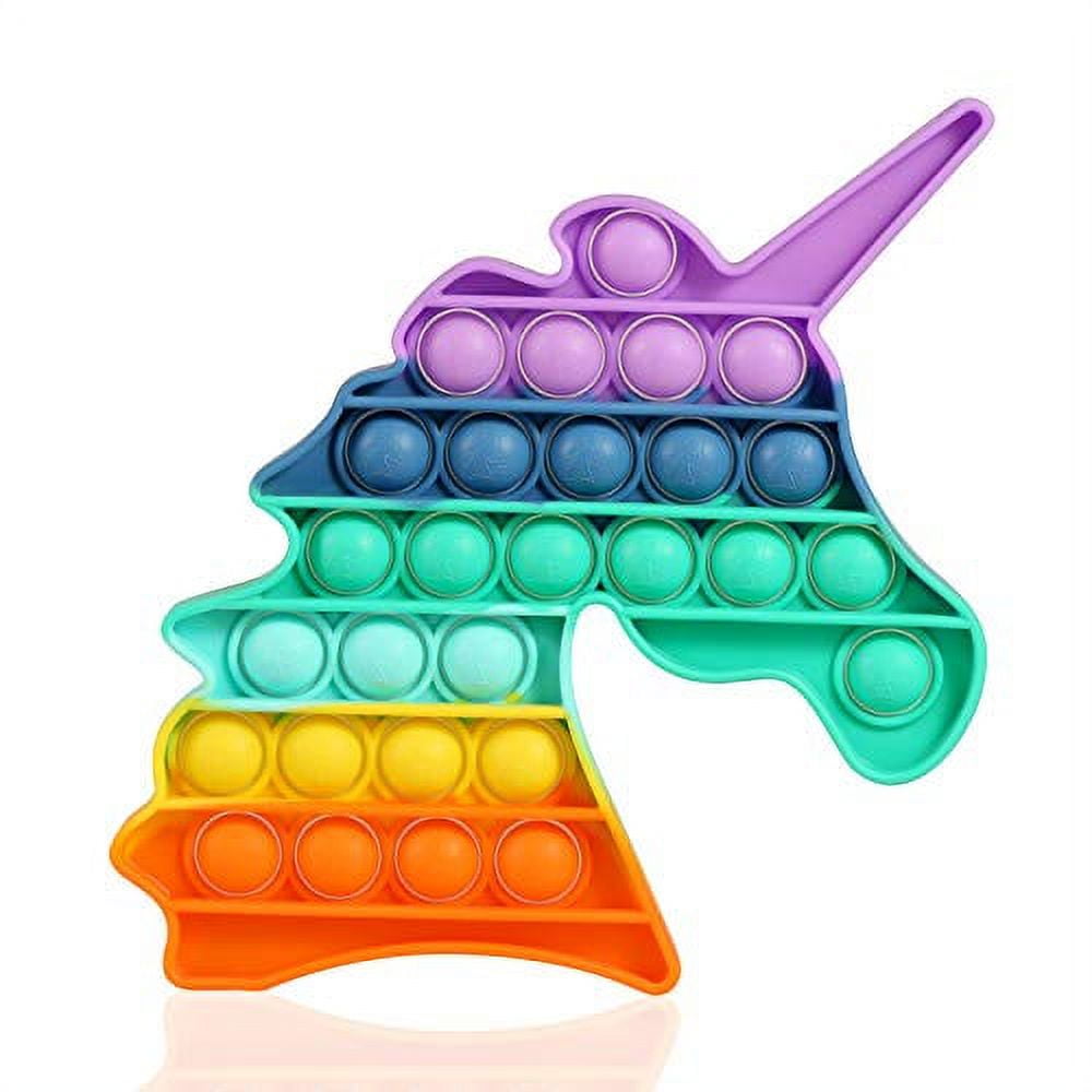 Push Pop Pro Light Up Game, Unicorn Handheld Squeeze Bubble Decompression  Autism Stress Relief Sensory Fidget Toys for Kids 3+ Year Old, 4 Modes