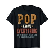 Pop Knows Everything - Humorous Father's Day Pop T-Shirt