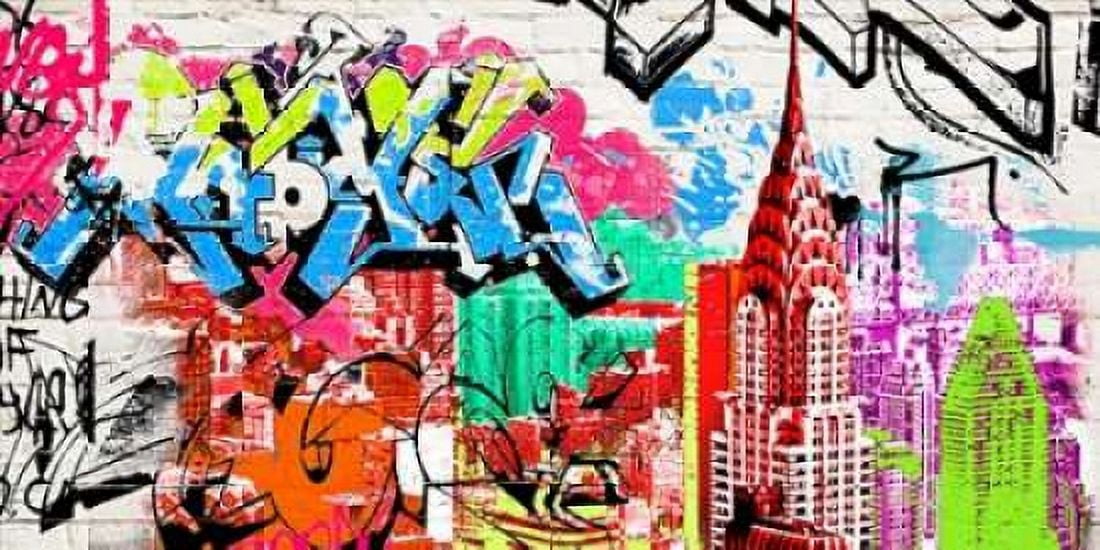 Pop Manhattan Canvas Art - Skip Teller (10 x 20)