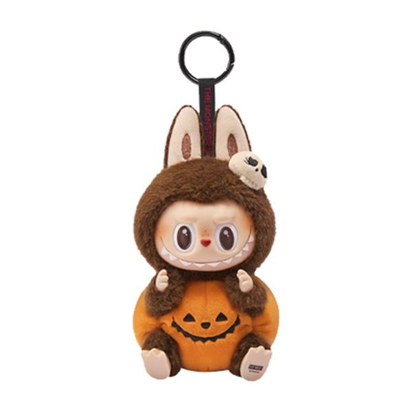 Pop Mart Labubu Happy Halloween Party Series-Sitting Pumpkin Vinyl Plush Pendant