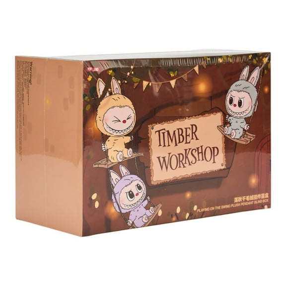 Pop Mart Labubu The Monsters Timber Workshop Playing on the Swing Plush Pendant (Pop Land Exclusive) Sealed Case (6 Blind Box), from StockX