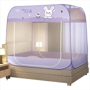 Pop Up Mosquito Net Tent for Bed, Portable Folding Mosquito Netting with Net Bottom, Bed Canopy with Double Entry  U-shaped , for Home Travel Camping Indoor Outdoor 71"x79"x61"