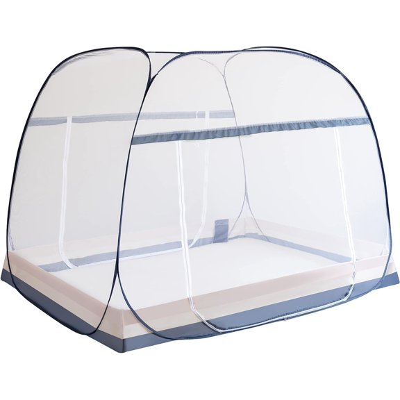 Pop Up Mosquito Net Tent for Beds,Portable Foldable Mosquito Netting Folding Design with Net Bottom,Mosquito Netting Bed Tent for Kids Girls Boys,Bed,Suit for Indoor Outdoor L77 x W47 x H59inch