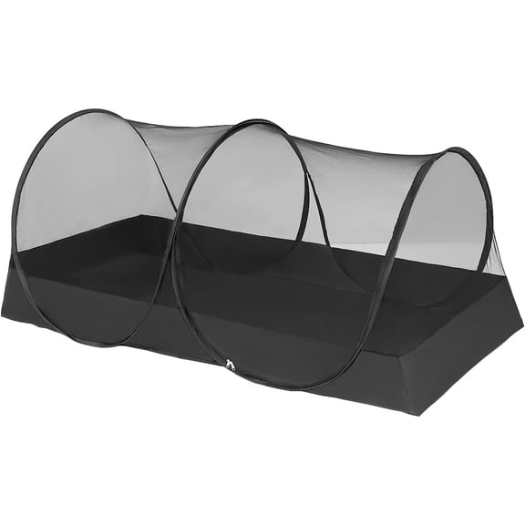 Pop Up Mosquito Tent Foldable Portable Mosquito Net for Twin Size Bed,Bed Canopy Mosquito Tent for Bed Camping Travel Patio,Free Installation (Black,1pc)