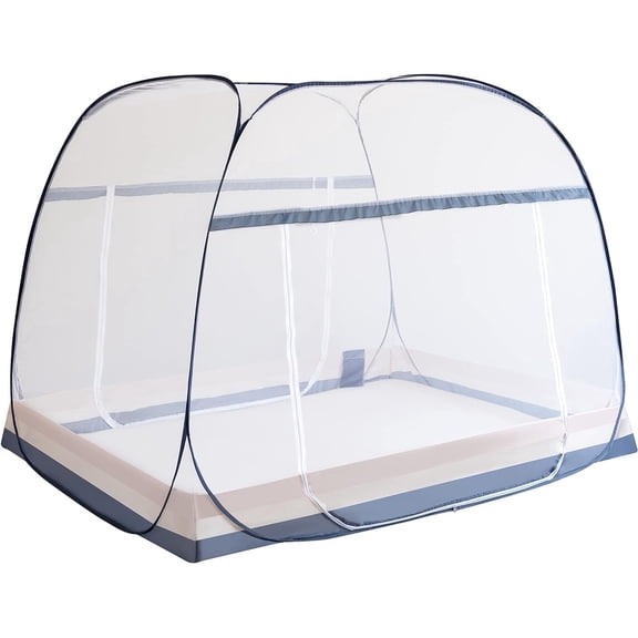 Pop Up Mosquito Tent,Portable Design with Sealed Netting Bottom & Instant Foldable Frame | Indoor/Outdoor Use for Kids & Adults | Compact Travel Bag (L76 xW39 xH59)