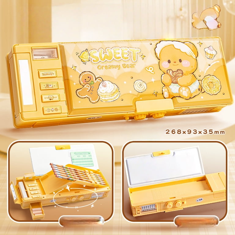 Pop up Multifunctional Pencil Case Organizer Cartoon Pen Box
