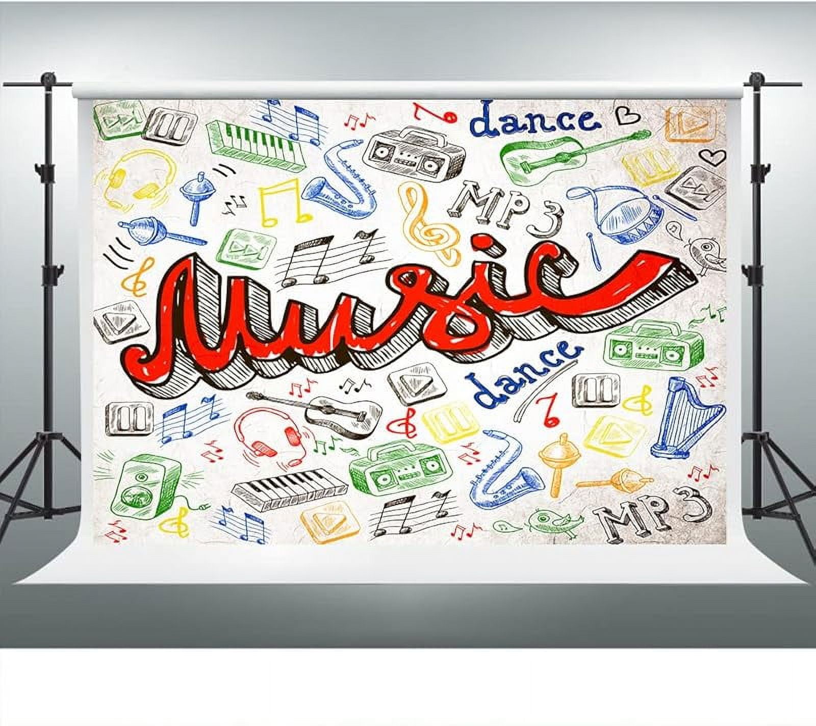 Pop Music Background Rock Guitar Musical Notes Background for Concert ...