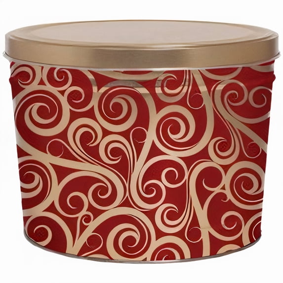 Pop N Cream Golden Swirls 3 Gallon Popcorn Tins