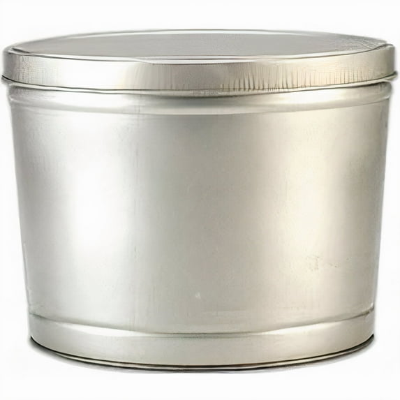 Pop N Cream Solid Silver 3 Gallon Popcorn Tins