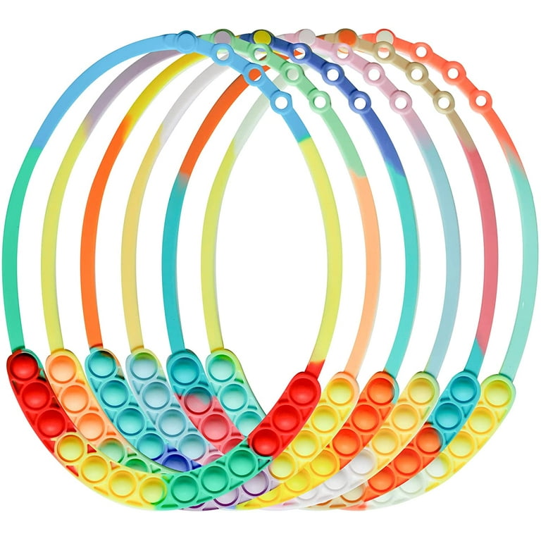 Pop Necklace Set of 6 by Tilcare Chew Chew - 3D Bubble Necklaces for Kids  and Toddlers - Popper Pearls Sensory Fidget Toys for ADD, ADHD and Autism -  Washable and Reusable