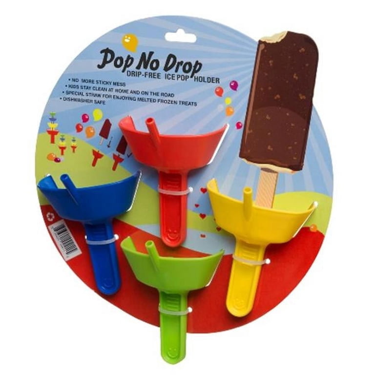 Pop No Drop UTS02365 Drip Free Ice Pop Holder, Pack of 8