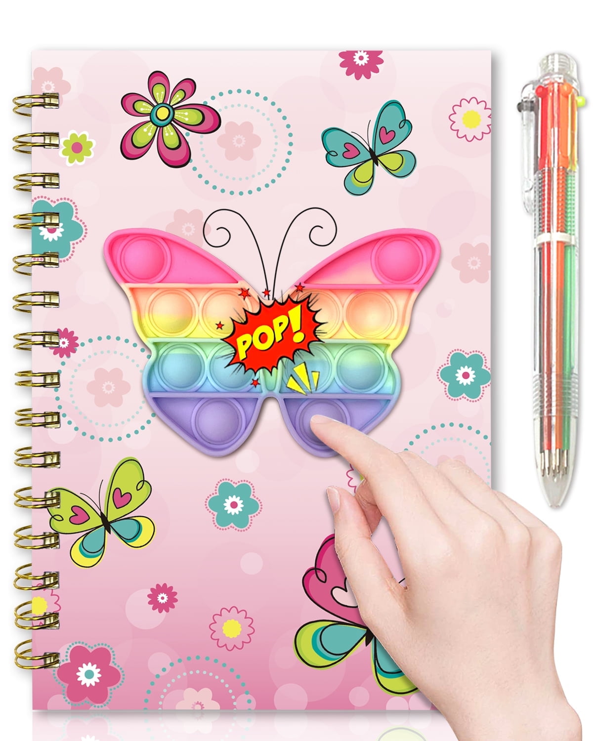 GINMLYDA Pop Notebook for Kids & Teens, Spiral Journal with
