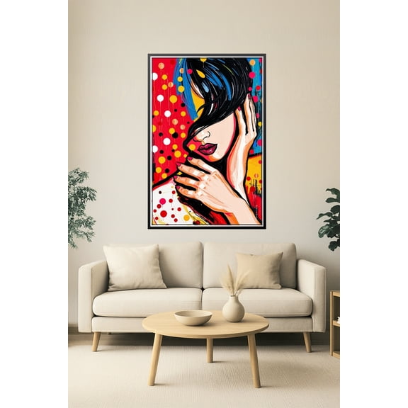 Pop Obscura Poster Bold Portrait with Kusama-Inspired Dots [Photo Paper]
