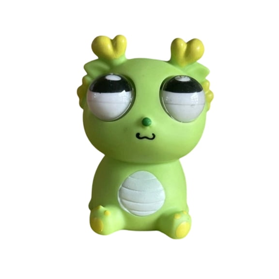Pop-Out Eye Dragon Squeeze Toy - Stress Relief Sensory Squishy for Adults, Funny Anti-Stress Ball, Ideal Anxiety Toy for Party Favors and Gifts (Green)