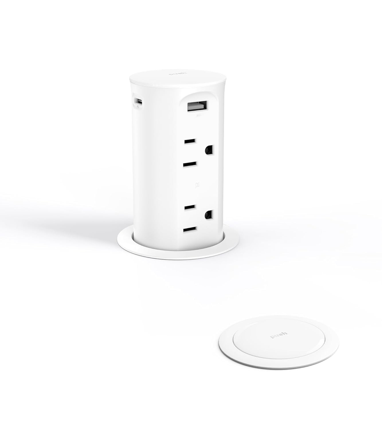 Pop up Outlet for Countertop,2.5 inch Hole Desktop Power Grommet,4