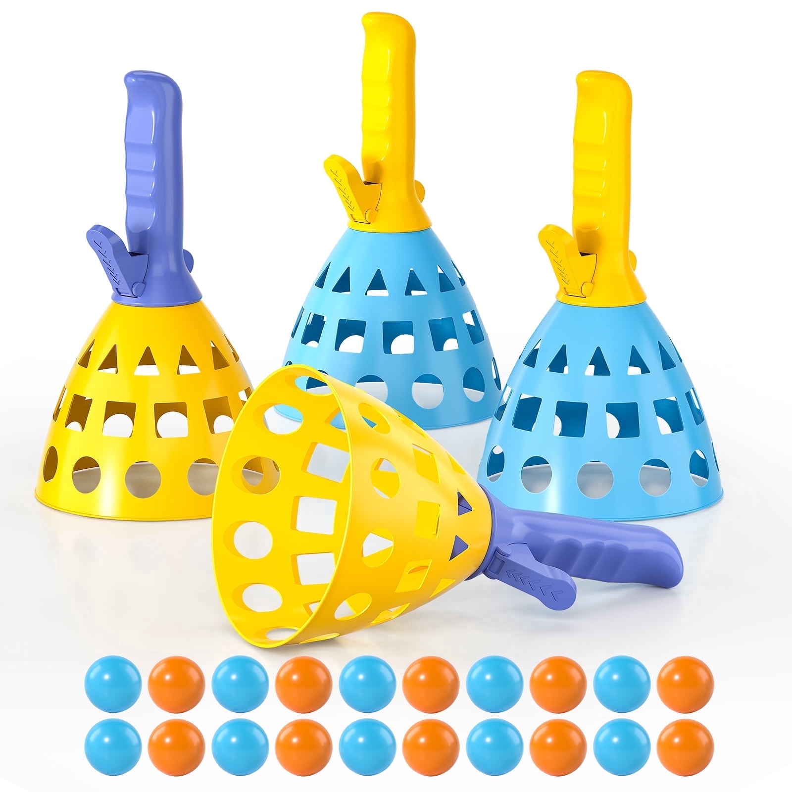 Smart Chef Pop Pass Catch Ball Game 4 Launchers 20 Balls Portable smart-chef-pop-pass-catch-ball-game-4-launchers-20-balls-portable