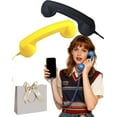 thumbnail image 1 of Pop Phone Retro Handset for iPhone, 2026 Upgrade Type-C HD Calling Landline Handle Vintage Retro Microphone Telephone, Cell Phone Microphone for Cell Mobile Video Conference Call Meeting (Blue), 1 of 7