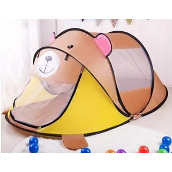 Pop Up Play Tent, 71.7x37.7x33.9 Inch Playhouse for Indoor & Outdoor, Sports & Outdoor Play Toys-Large Collapsible Play Tent, Easy Setup & Suitable as Gifts (Grizzly Bears, 71.7" x 37.7" x 33.9")