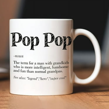 Pop Pop" 16Oz Ceramic Coffee Mug - Perfect Gift For Grandpas, Family & Friends | Microwave Safe, Insulated, Reusable | Ideal For Birthdays, Graduations, Holidays