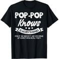 thumbnail image 1 of Pop-Pop Knows Everything Grandpa Granddad Papa T-Shirt, 1 of 6
