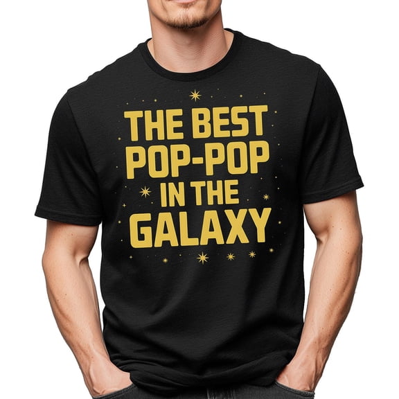 Pop Pop Shirt - The Best Pop Pop in the Galaxy Grandfather Gift, Funny Grandpa Shirt, Fathers Day Gift, Worlds Best Grandfather Tee