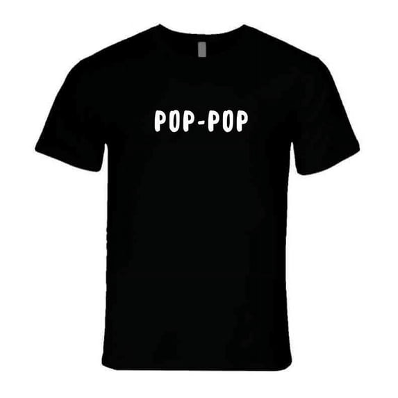 "Pop-Pop" Shirt for Grandfather/Father - Black/White - Men's