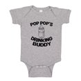 thumbnail image 1 of Pop Pop's Drinking Buddy Baby Bodysuit One Piece NB Athletic Heather, 1 of 3