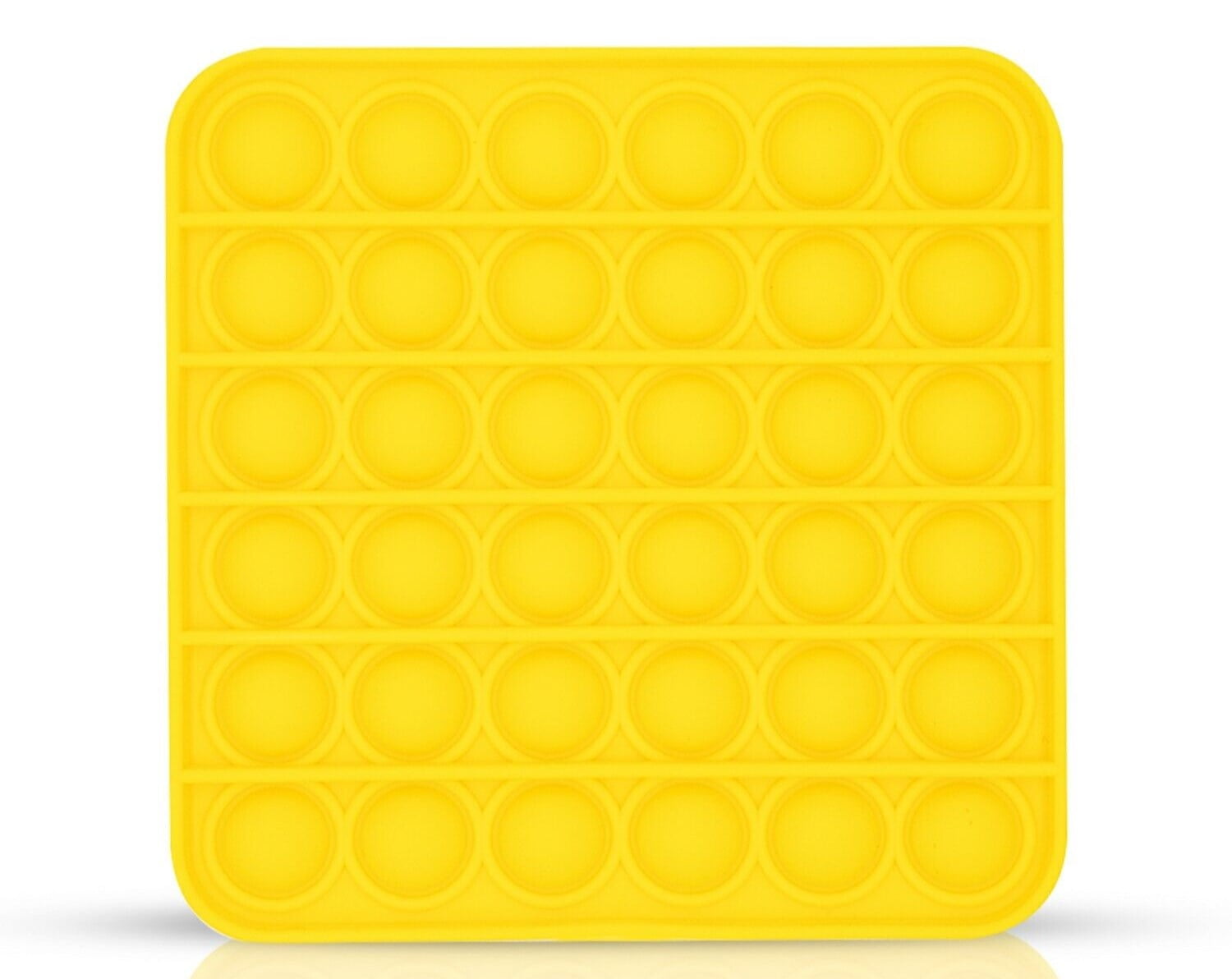 Pop Poppers Square Yellow Silicone nontoxic Fidget Stress reliever Toy