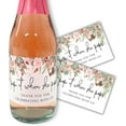 thumbnail image 1 of Pop It When She Pops Pink Floral Mini Champagne Bottle Label  12 pk 2 x 3 Sticker Tags When She Arrives for Wine Bottles Baby Shower Design Sign Gender Reveal, 1 of 4