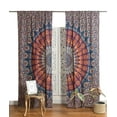 thumbnail image 1 of Pop Popular Handicrafts Indian Hippie Bohemian Beautiful Peacock Mandala Curtain Panels Blue Multi, 1 of 8