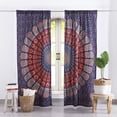 thumbnail image 1 of Pop Popular Handicrafts Mandala Curtain Panels Indian Hippie Bohemian Beautiful Peacock Sheer Valance Neavy Blue Multi, 1 of 7