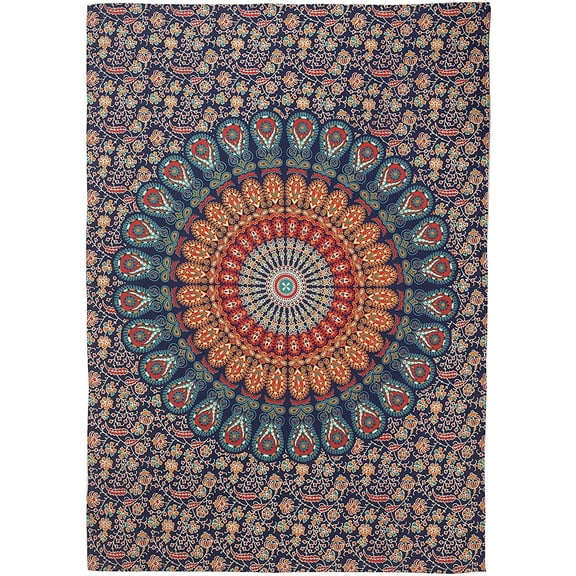 Pop Popular Handicrafts Twin Hippie Mandala Bohemian Psychedelic Intricate Floral Design Indian Bedspread Magical Thinking Tapestry