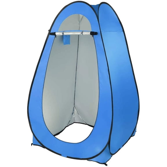 Pop Up Privacy Tent - 1-2 Person Portable Outdoor Camping Bathroom Toilet Tent Changing Dressing Room Privacy Shelter for Hiking, Beach, Picnic - Blue