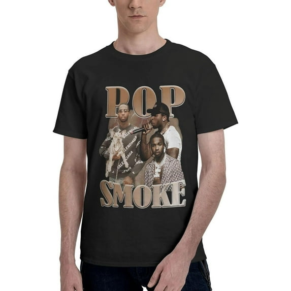 Pop Rapper Smoke Mens Womens Hip Hop Rap Trap Rapper Streetwear Vintage Style T-Shirt Black