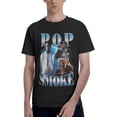 thumbnail image 1 of Pop Rapper Smoke Mens Womens Hip Hop Rap Trap Rapper Streetwear Vintage Style T-Shirt Black, 1 of 7