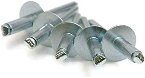 Signet Large Type Blind Rivets - 10 Piece Pack, Aluminum Flange, Steel Shaft, 4mm Diameter (#56L)