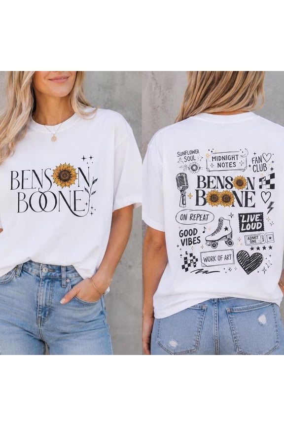 Pop Rock Singer Sunflower Sound Retro Doodle Concert T-Shirt, Indie Pop Fan Merch, Concert Fan Gifts, Vintage Concert Shirt