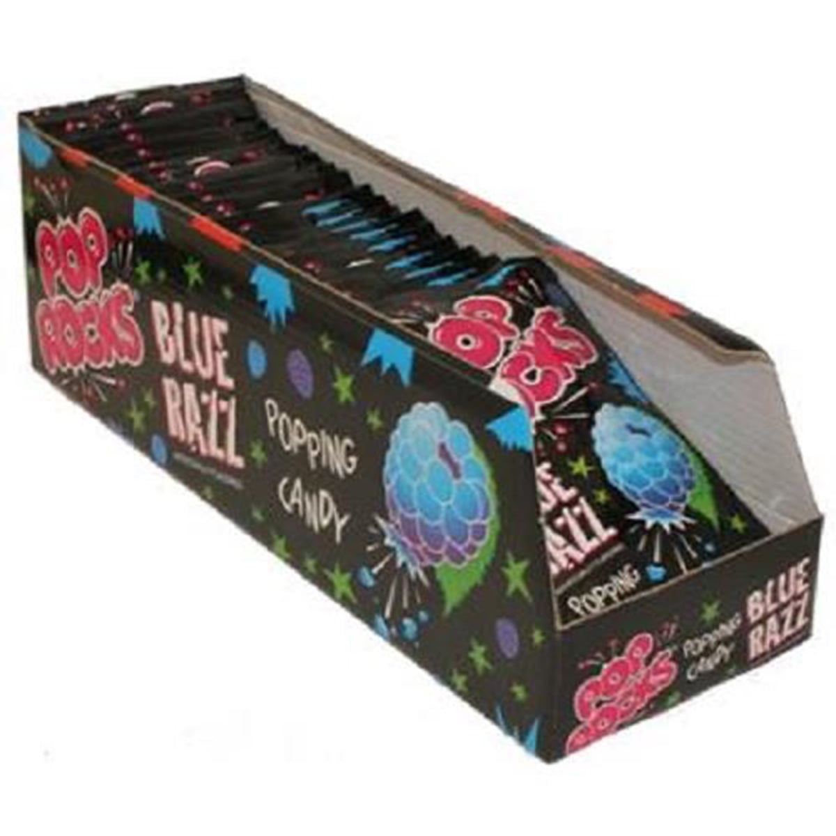 POP ROCKS, Blue Razz Sugar Candy, 0.33 oz, Pack of 24, Variety Flavors ...