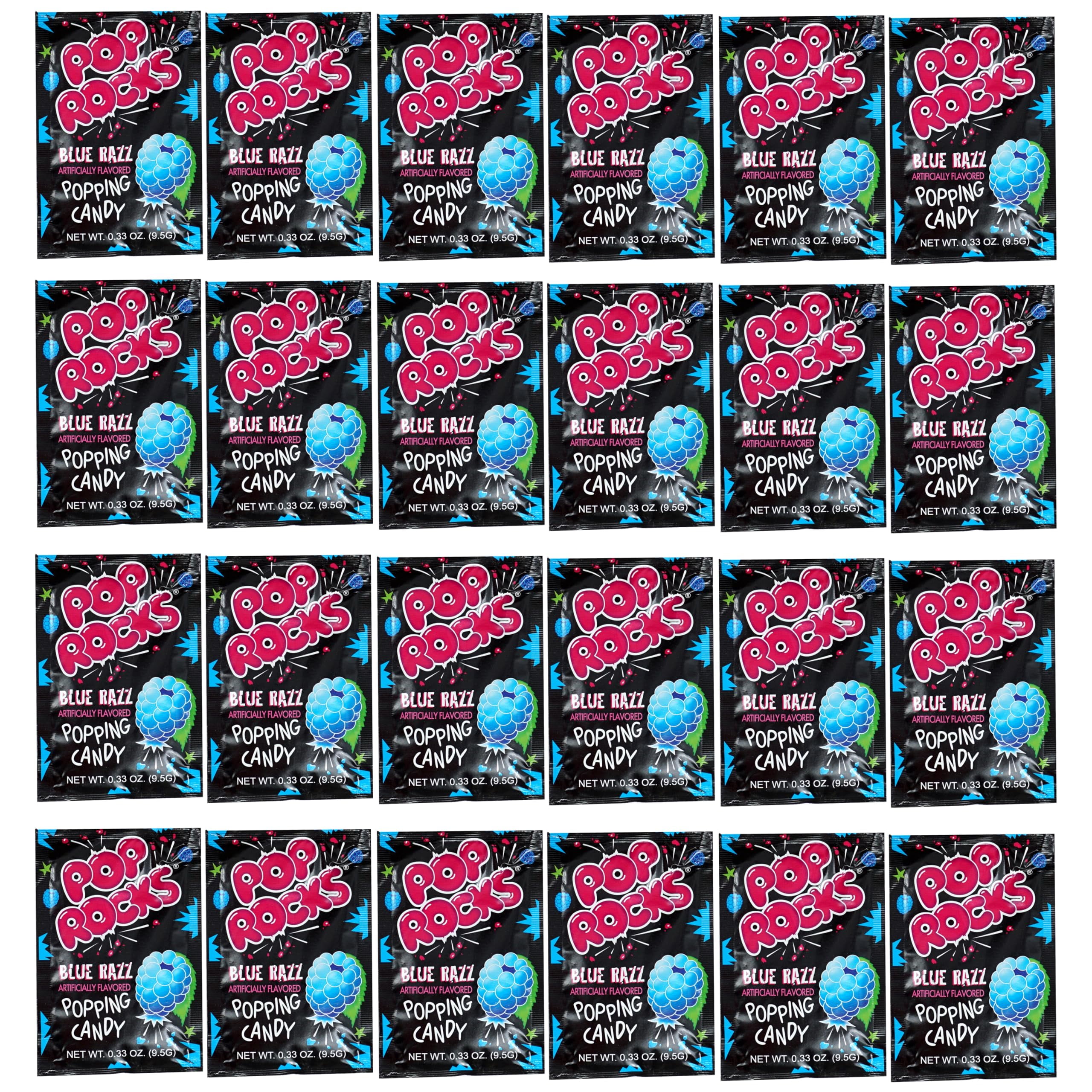 Pop Rocks Blue Razz Popping Candy, 24 Pack