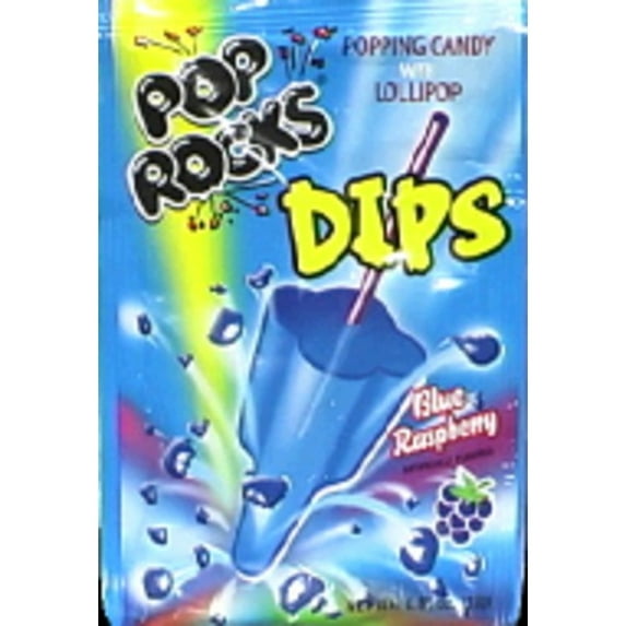 Pop Rocks Dips Blue Raspberry; 0.63 Oz. Pouch (Pack of 48)