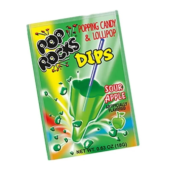 Pop Rocks Dips Sour Apple, 18 Count (00719)