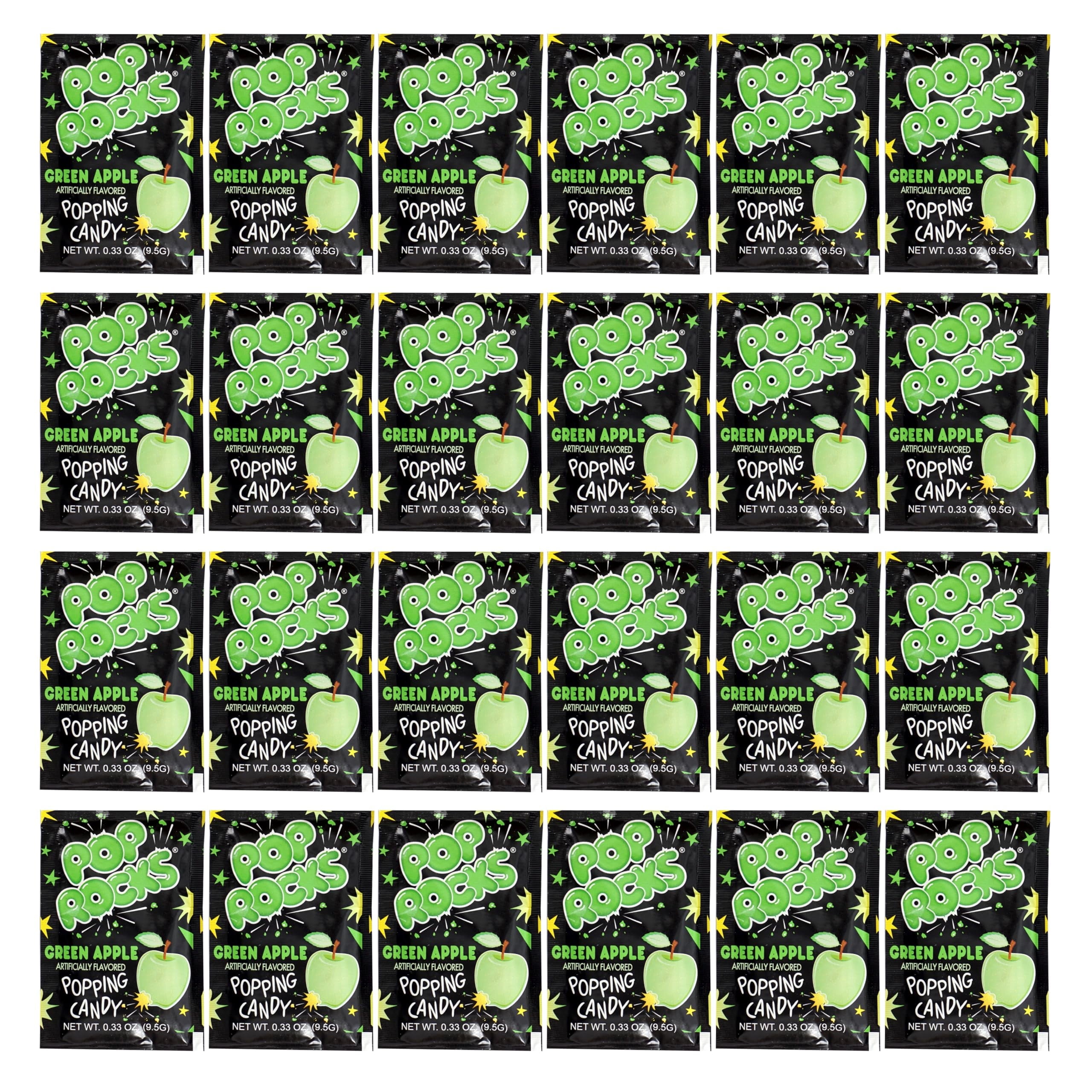 Pop Rocks Green Apple, 24 Pack, Popping Candy