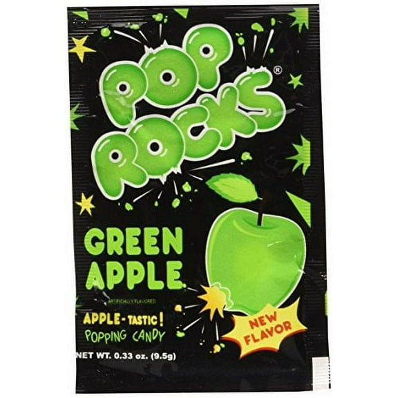 Pop Rocks, Green Apple, Count 24 (0.33 oz) - Sugar Candy / Grab Varieties & Flavors