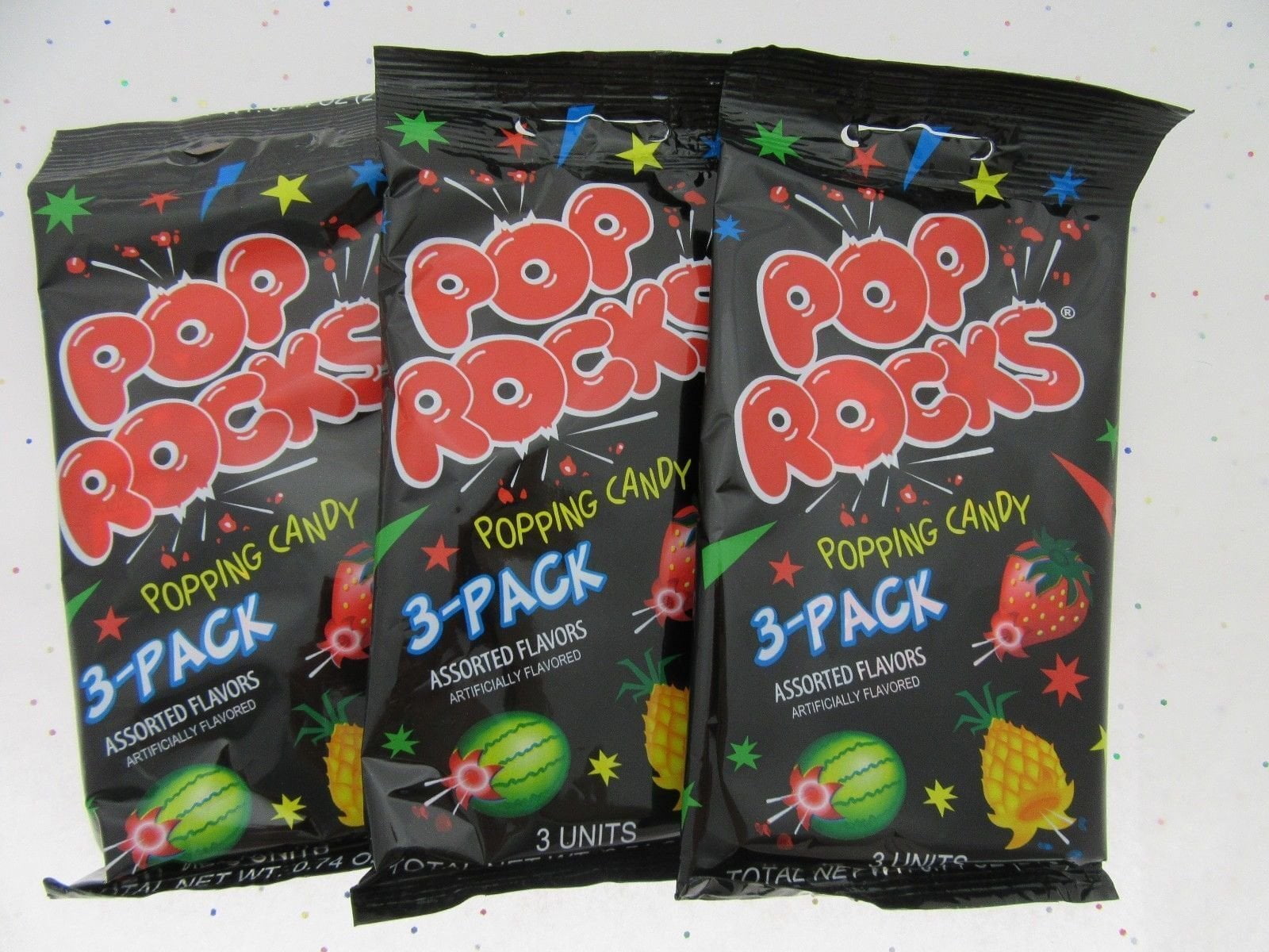 Pop Rocks Pineapple Melon Strawberry America Popping Candy Lot of 3 ...