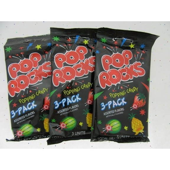 Pop Rocks Pineapple Melon Strawberry America Popping Candy Lot of 3