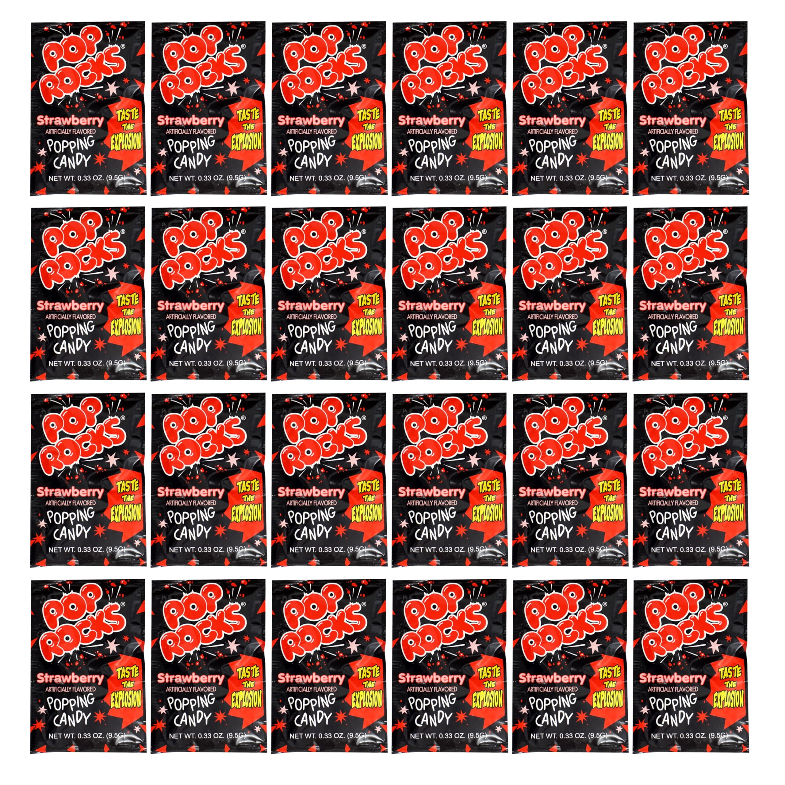 Pop Rocks Strawberry, 24 Pack, Popping Candy, Fun Candy