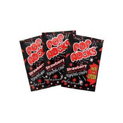 Pop Rocks Strawberry Popping Powder Candy 0.33 oz Gluten Free