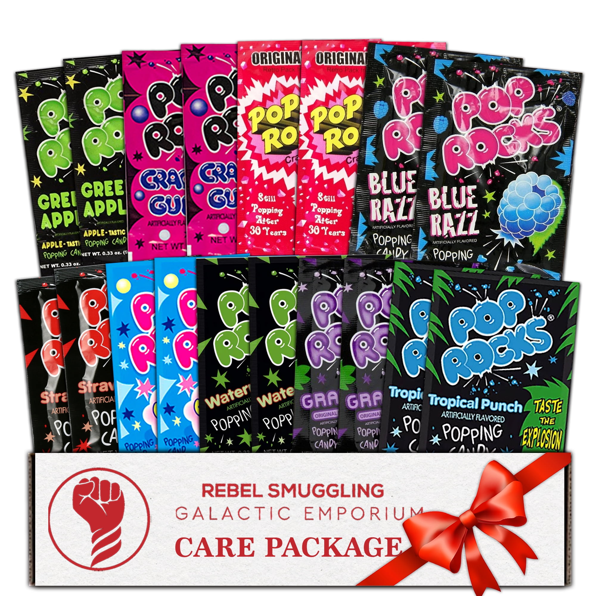 Pop-Rocks Variety 18 Pack- 9 Flavors, 2 of Each Flavor Rebel Smuggling LLC Gift Bag
